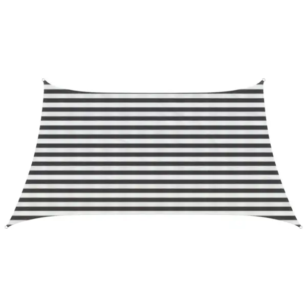 Päikesepuri antratsiit-valge triibuline HDPE, 4 x 2 m - 2