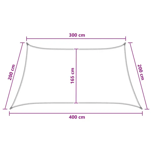 Päikesepuri antratsiit-valge triibuline HDPE, 4 x 2 m - 8
