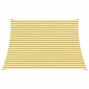 Ristkülikukujuline HDPE varjupuri terrassile, kollase-valge triibuline, 4 x 3 m