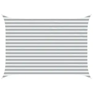 Ristkülikukujuline päikesepuri, helehall-valge, 3,5 x 2,5 m, Oxford-polüester