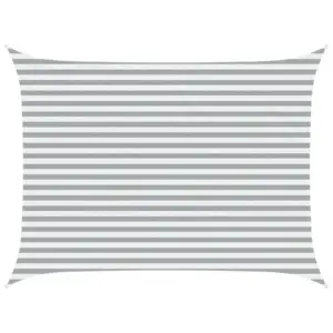 Helehall-valge ristkülikukujuline päikesepuri, 4 x 3 m, polüester Oxford, UV- ja veekindel