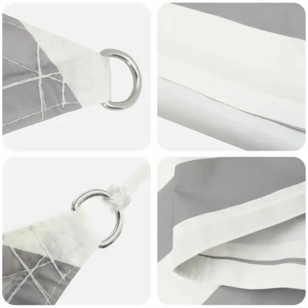 Helehall-valge ristkülikukujuline päikesepuri, 4 x 3 m, polüester Oxford, UV- ja veekindel – 4