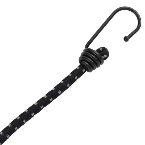 Helkuriga bungee nöör konksudega, must, 25 tk, 88 cm – 5
