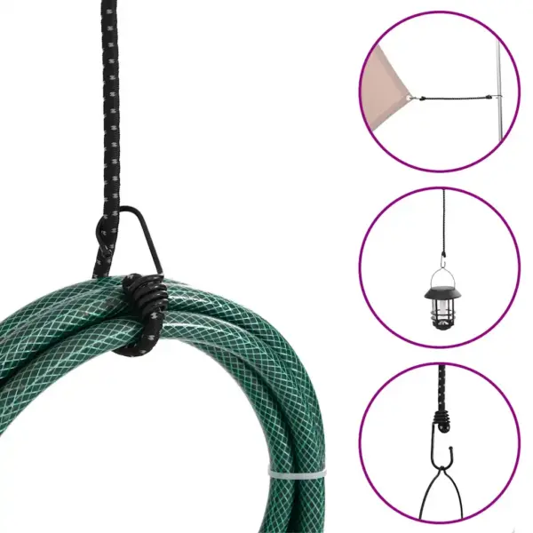 Helkuriga bungee nöörid konksudega, 10 tk, 100 cm, 50 kg – 6