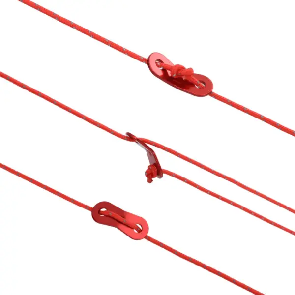Helkuriga telginöör kinnitusaasadega, punane polüpropüleen, 50 m, 3 mm - 5