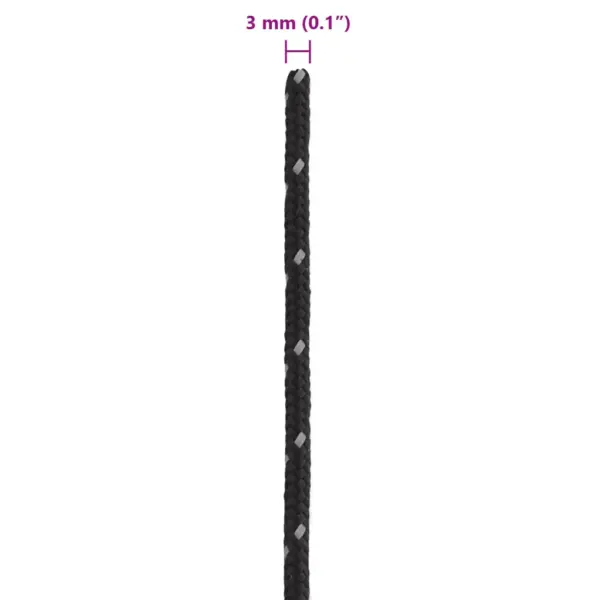 Helkuriga telginöör kinnitusaasadega, must, 50 m, 3 mm - 6
