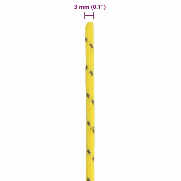 Helkuriga telginöör alumiiniumist kinnitusaasadega, kollane, 50 m, 3 mm - 6