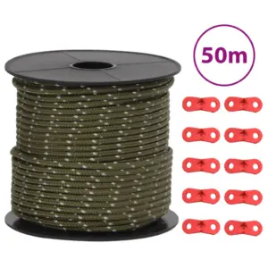 Helkuriga roheline telginöör alumiiniumkinnitusaasadega, 50 m, 4 mm