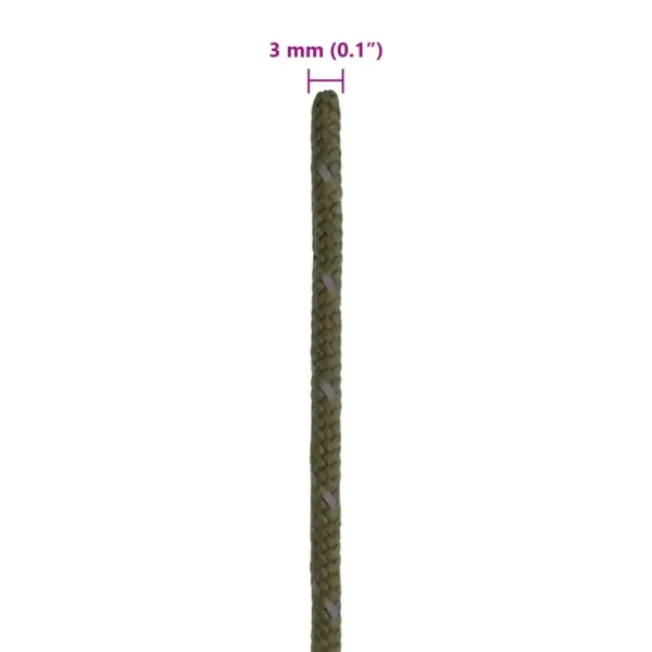 Helkuriga telginöör alumiiniumist kinnitusaasadega, roheline, 50 m, 3 mm - 6