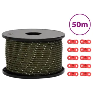 Helkuriga polüpropüleenist telginöör kinnitusaasadega, 50 m, 5 mm