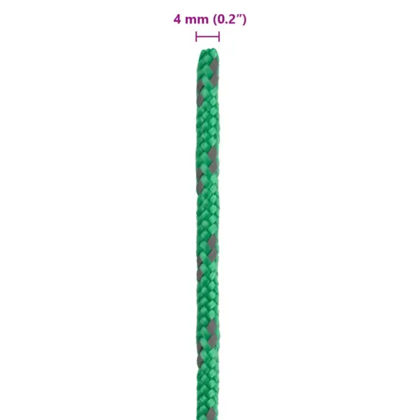 Helkuriga telginöörid alumiiniumkinnitusaasadega, 8 tk, roheline, 4 m, 4 mm - 8