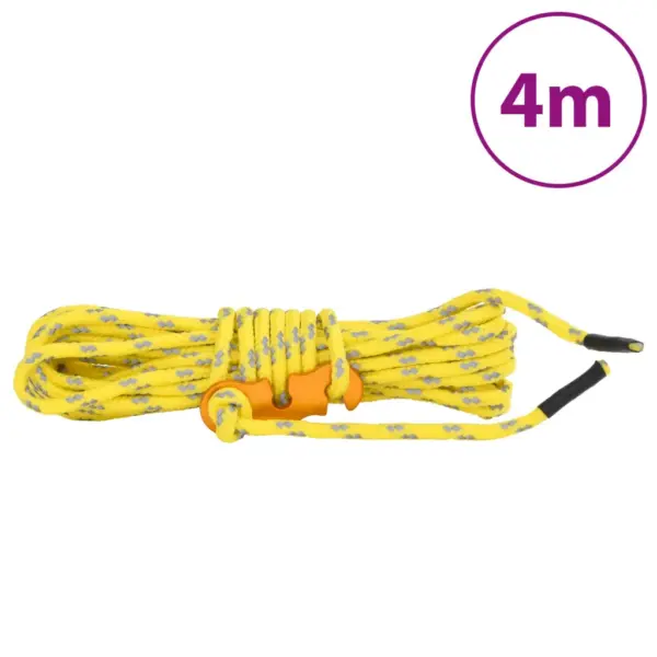 Helkuriga telginöörid alumiiniumist kinnitusaasadega, 8 tk, 4 m, 4 mm, 140 kg, kollane - 7
