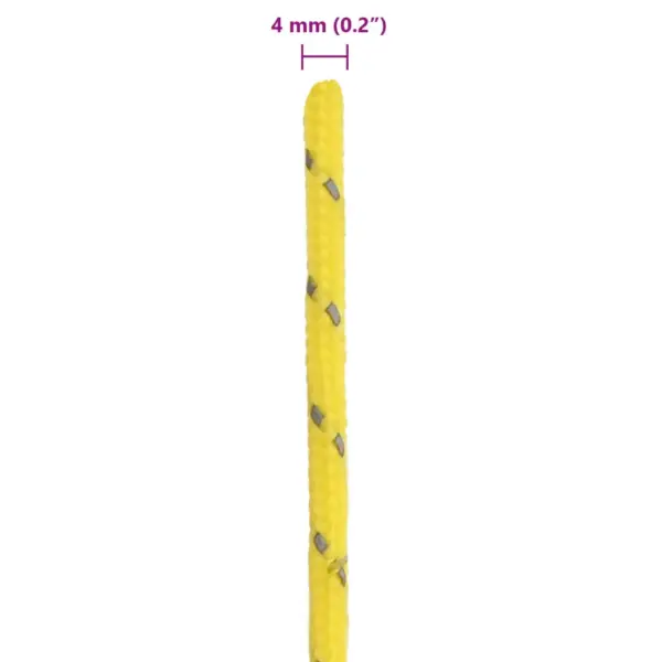 Helkuriga telginöörid alumiiniumist kinnitusaasadega, 8 tk, 4 m, 4 mm, 140 kg, kollane - 8
