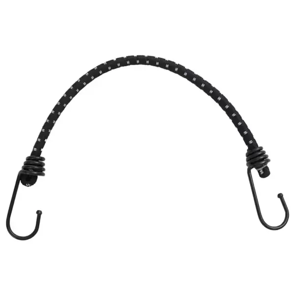 Helkurribaga bungee nöör konksudega, 25 tk, 46 cm, must – 2