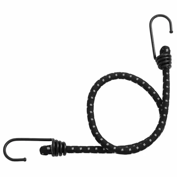 Helkurribaga bungee nöör konksudega, 25 tk, 46 cm, must – 3