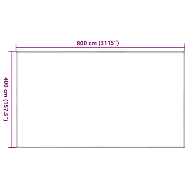 Hingav telgimatt 400 x 800 cm, must HDPE – 7