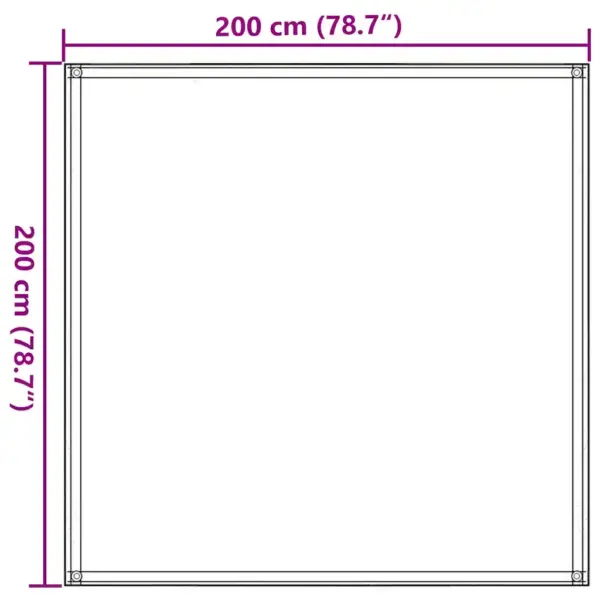 Ilmastikukindel telgimatt, 200 x 200 cm, pruunikashall HDPE – 9
