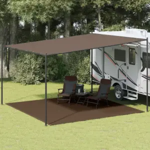 Pruun telgimatt aasadega, HDPE 400 x 400 cm