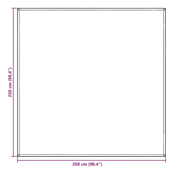 Ilmastikukindel telgivaip, sinine-hall polüetüleen, 250 x 250 cm – 9