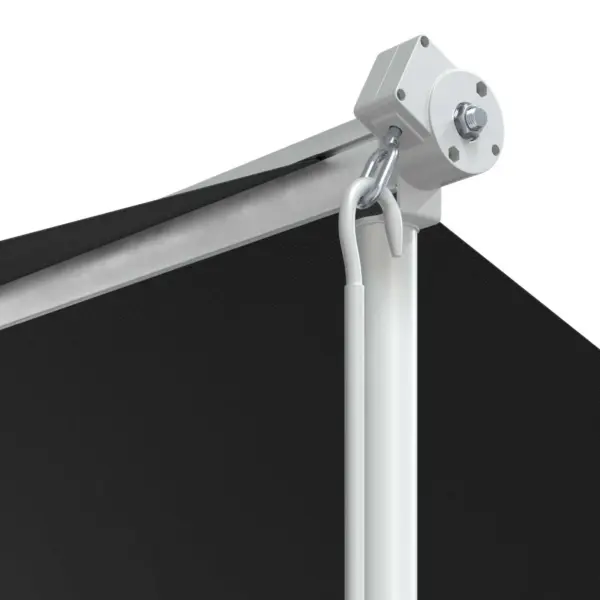 Iseseisev terrassivarikatus käsiväändaga, antratsiit, 4 x 3 m, polüester, terasraam – 7