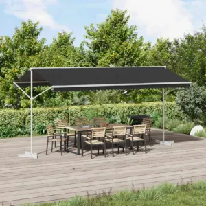 Iseseisev terrassivarikatus, antratsiit, 5 x 3 m, polüester