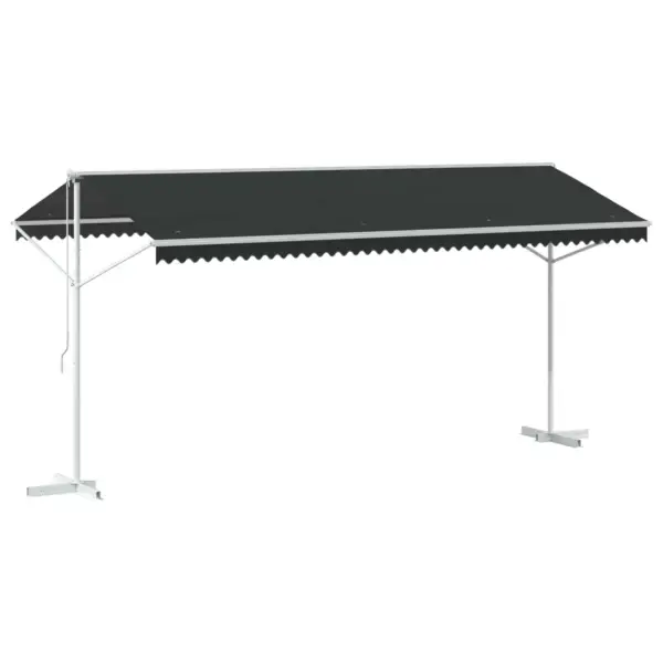 Iseseisev terrassivarikatus, antratsiit, 5 x 3 m, polüester - 2
