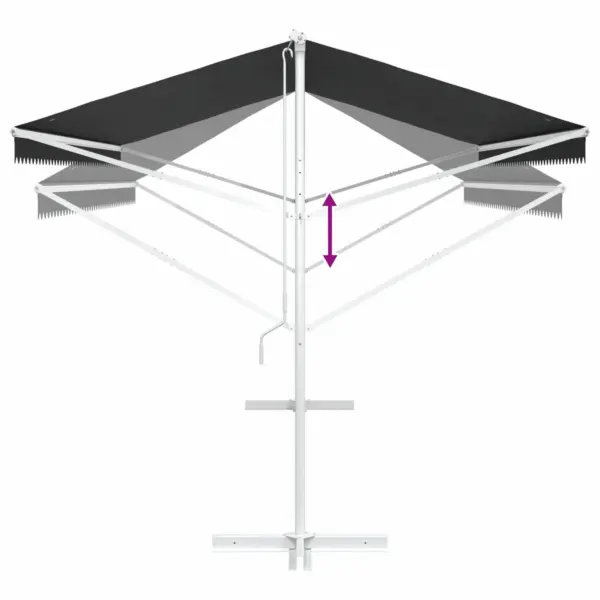 Iseseisev terrassivarikatus, antratsiit, 5 x 3 m, polüester - 9