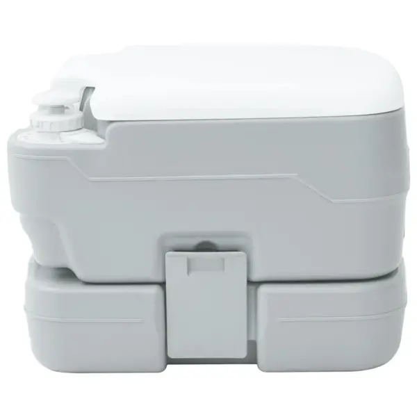 Kaasaskantav kemikaaltualett, hall-valge, 41,5 x 36,5 x 30 cm, max 200 kg - 4