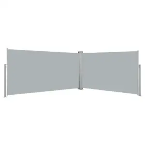 Kahepoolne lahtitõmmatav külgmarkiis terrassile, hall, 160 x 600 cm