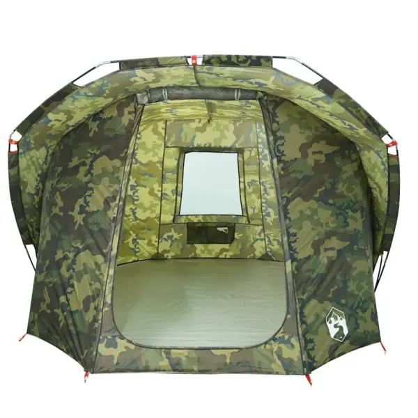Veekindel kalastustelk 4 inimesele, kamuflaaž, PU-kattega 185T polüester, 260 x 276 x 179 cm – 6