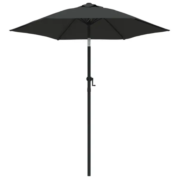 Kallutatav päikesevari vändaga, antratsiithall, alumiinium, 200 cm - 2