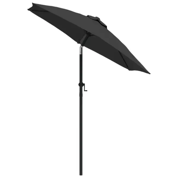 Kallutatav päikesevari vändaga, antratsiithall, alumiinium, 200 cm - 3