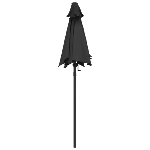 Kallutatav päikesevari vändaga, antratsiithall, alumiinium, 200 cm - 4
