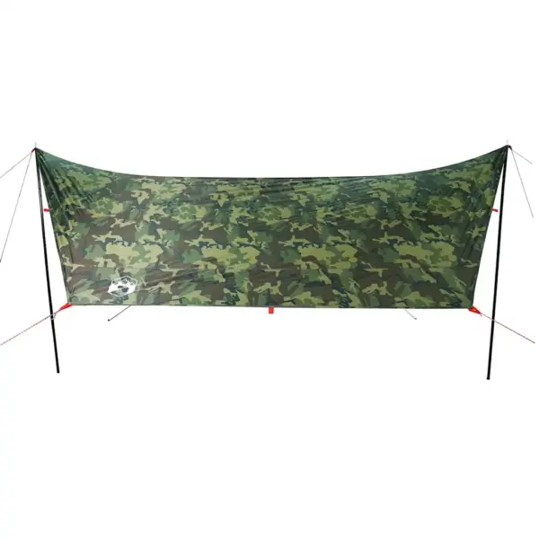 Veekindel kamuflaaž tuulevari matkale, PU-kattega 185T polüester, 462 x 306 x 211 cm – 5