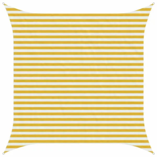 Kandiline päikesepuri kollane-valge, HDPE, 3,6 x 3,6 m – 2