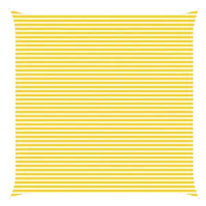 Päikesepuri kollane-valge, kandiline, 6 x 6 m, 100% polüester oxford