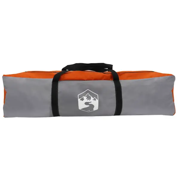 Kiirpaigaldusega 3-kohaline telk vihmakattega, hall/oranž 185T polüester, 205 x 205 x 143 cm – 8