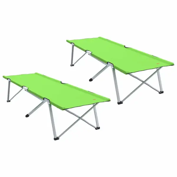 Kokkuklapitav matkavoodi terasraamiga, 2 tk, roheline, 194 x 62,5 x 42,5 cm - 2
