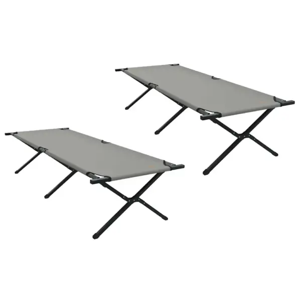 Kokkuklapitavad telgvoodid 2 tk, hall, Oxfordi kangas, 210 x 80 x 46 cm - 2