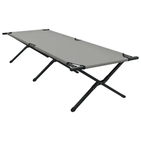 Kokkuklapitavad telgvoodid 2 tk, hall, Oxfordi kangas, 210 x 80 x 46 cm - 8