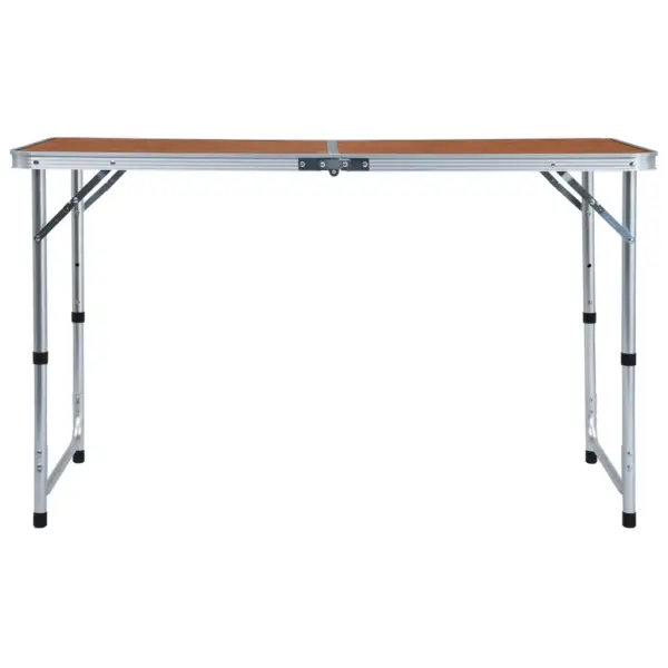 Kokkupandav matkalaud reguleeritava kõrgusega, alumiinium, 120 x 60 cm - 3