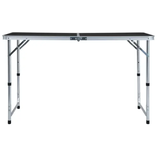Kokkupandav hall matkalaud reguleeritava kõrgusega, alumiinium/MDF, 120 x 60 cm - 3
