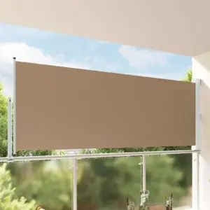 Kokkupandav külgmarkiis terrassile, 100% polüester, metallraam, kuni 300 x 150 cm