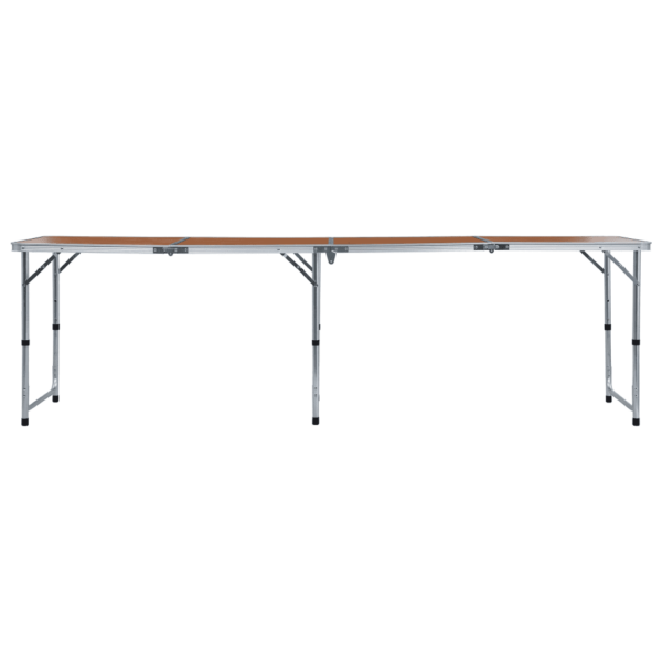 Kokkupandav matkalaud reguleeritava kõrgusega, alumiinium/MDF, 240 x 60 cm - 2