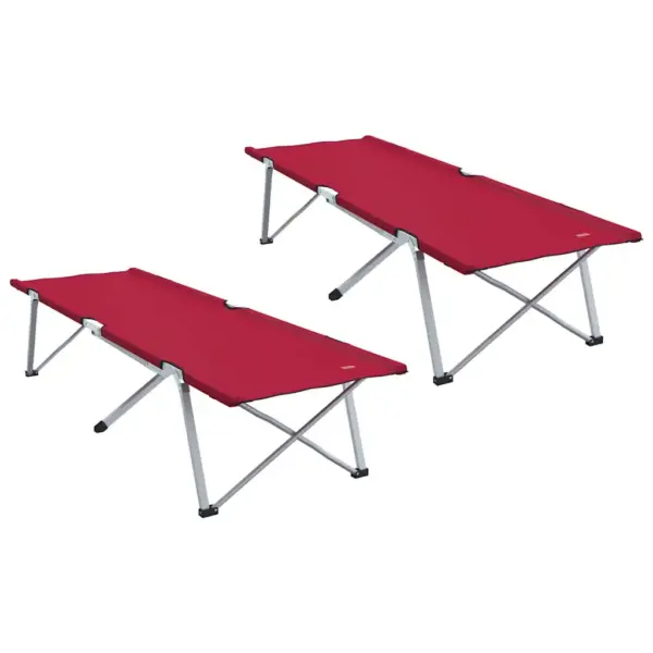 Kokkupandavad telgvoodid, 2 tk, punane, 194 x 62,5 x 42,5 cm – 2