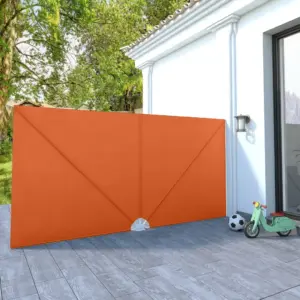 Kokkupandav terrassi külgmarkiis, terrakota, 400 x 200 cm