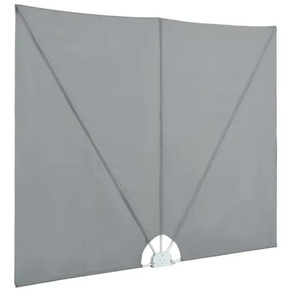 Kokkupandav terrassi külgmarkiis, hall, vettpidav polüester, 240 x 160 cm – 5