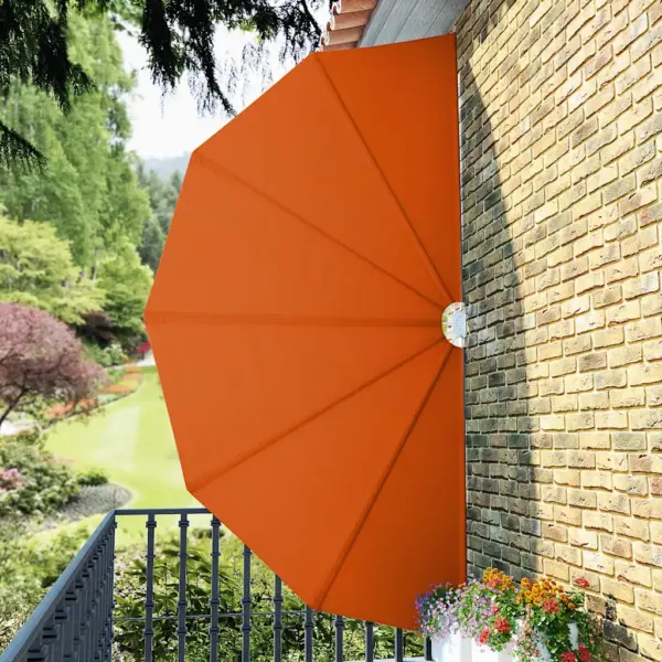 Kokkupandav terrassi külgmarkiis, terrakota, 200 cm - 4