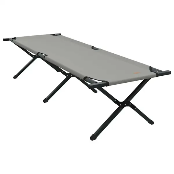 Kokkupandavad telgvoodid, 2 tk, hall Oxfordi kangas, terasraam, 193 x 69 x 45 cm – 4
