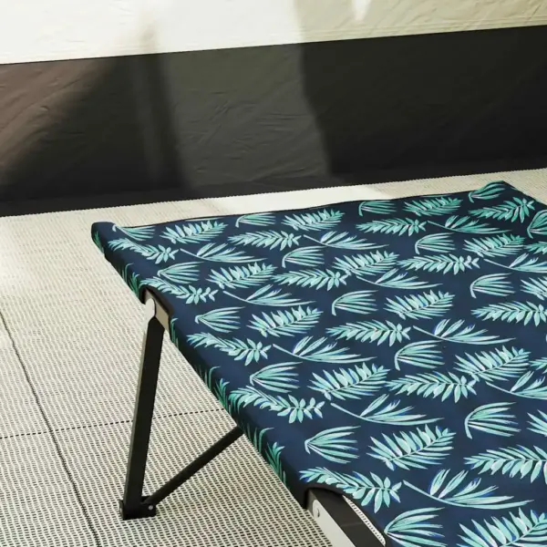 Kokkupandavad telgvoodid lehemustriga, 2 tk, metsaroheline, Oxford-kangas ja teras, 206 x 76 x 47 cm – 3